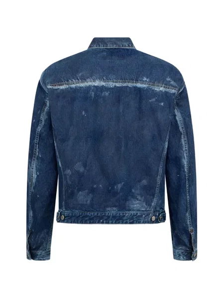 Geacă de blugi Dsquared2 zdrențuiți albastru