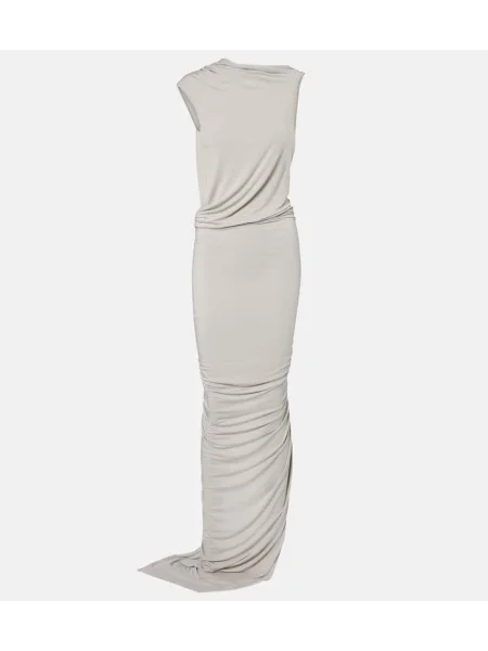 Rochie Rick Owens din jerseu drapată gri