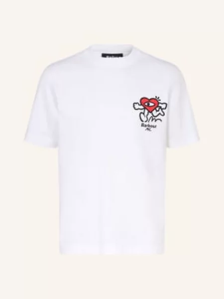 Barbour Koszulka Mul Camping weiss biała