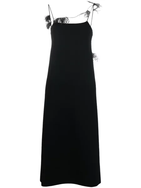 Rochie Jil Sander cu pene de costum negru