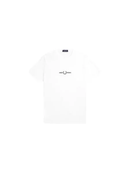 T-shirt FRED PERRY Embroidered T-Shirt White M biała