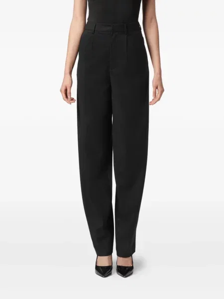 Pantaloni Philipp Plein cu talie înaltă negru