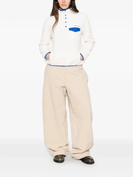 Hanorac din fleece Sporty & Rich din fleece alb