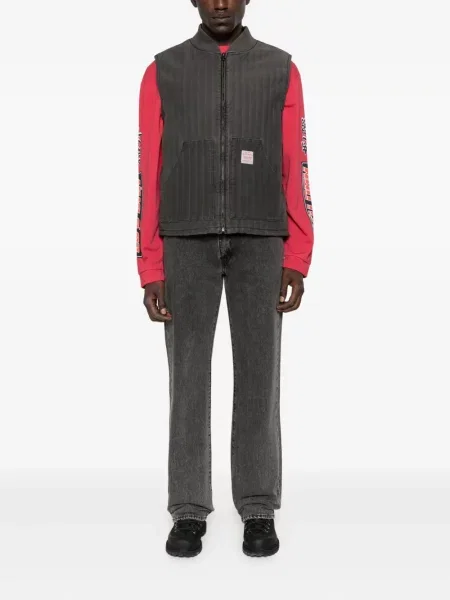 Pruhovaná džínová bunda Levi's šedá