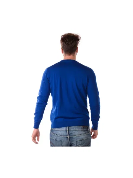 Dzianinowy sweter Emporio Armani niebieski