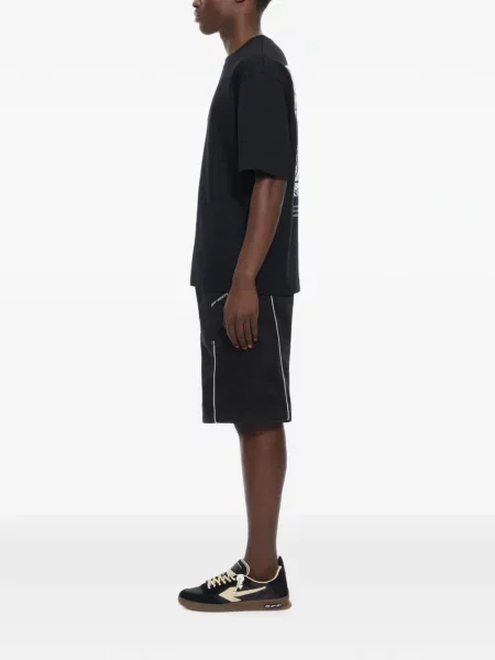 Pantaloni scurți Off-white cu imagine alb