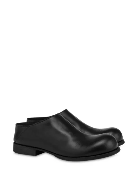 Pantofi loafer Moschino din piele slip-on negru