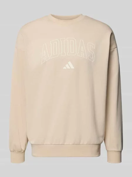 Bluza z napisem z logo Adidas Sportswear beżowa