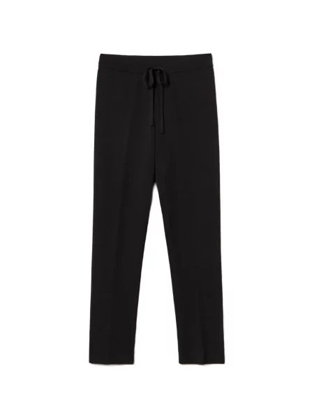 Pantaloni Twinset tricotate alergare negru