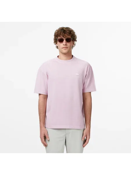 Lacoste T-Shirt O Luźnym Kroju różowy