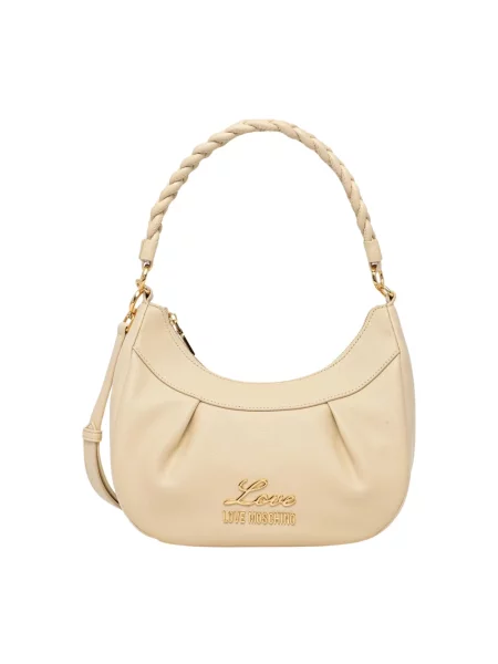 Torebka crossbody Love Moschino skórzana beżowa