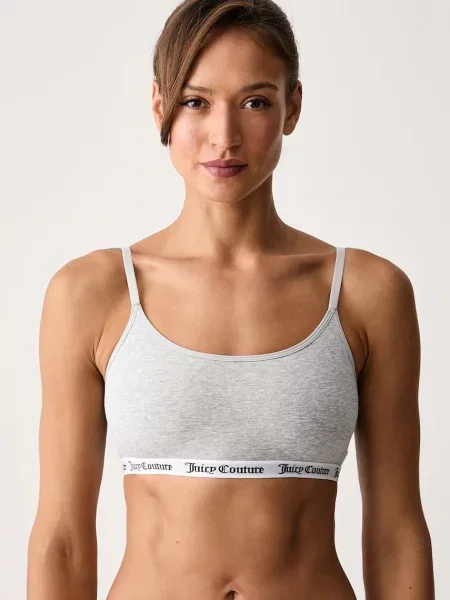 Juicy Couture podprsenka s bavlnou REN BRALET šedá
