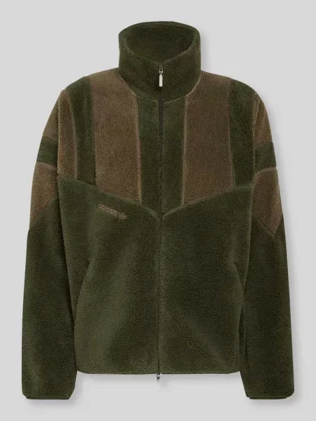 Kurtka typu teddy o kroju relaxed fit ze stójką Adidas Originals oliwkowa