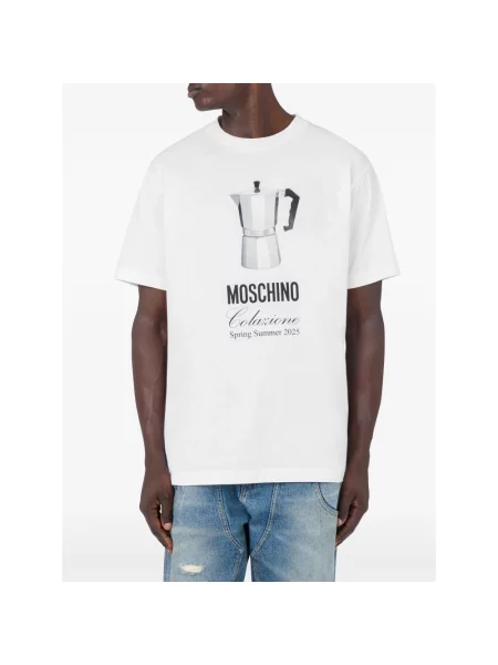 Koszulka Moschino z nadrukiem biała