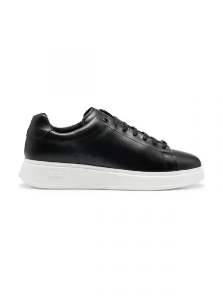 BOSS BLACK De piele sneakers Bulton negru