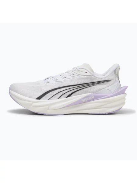 Încălțăminte de alergare pentru femei PUMA Deviate Nitro 4 puma white/light lavender alb