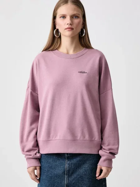 Adidas mikina s bavlnou Colorpop růžová