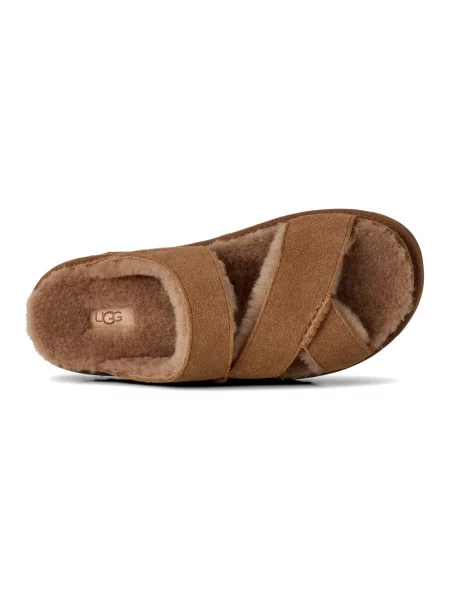 Klapki Ugg na ramiączkach brązowe