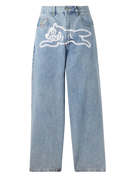ICECREAM Jeans albastru denim alb