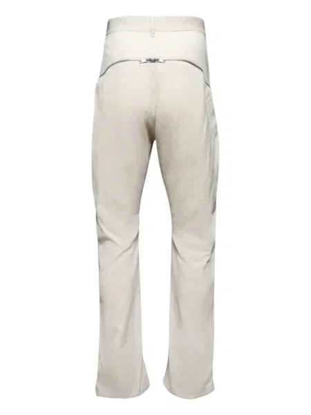 Pantaloni Rick Owens de catifea cord alb