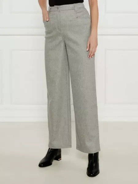 BOSS ORANGE Pantaloni Taflana | flare fit cu adaos de lână gri