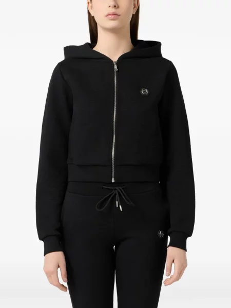 Hanorac cu glugă Philipp Plein cu autograf negru