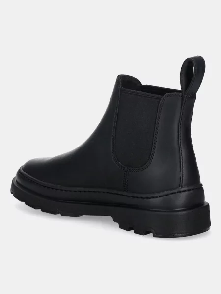 Camper ghete chelsea de piele Brutus+ cu plat negru