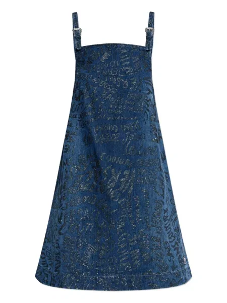 Sukienka jeansowa Versace Jeans Couture garniturowa niebieska