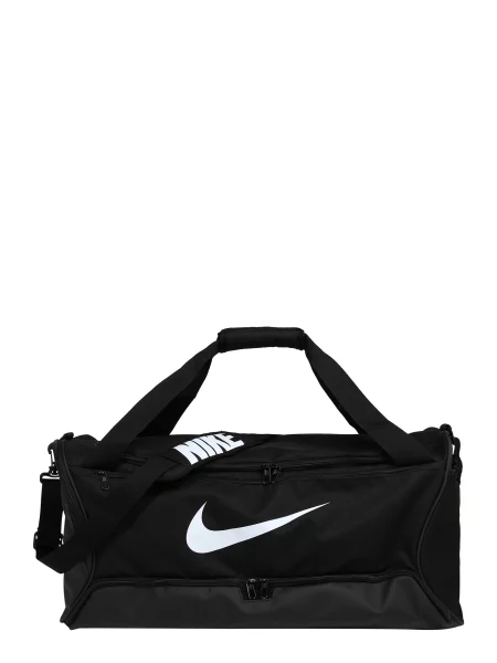NIKE Športna torba Brasilia / bela črna