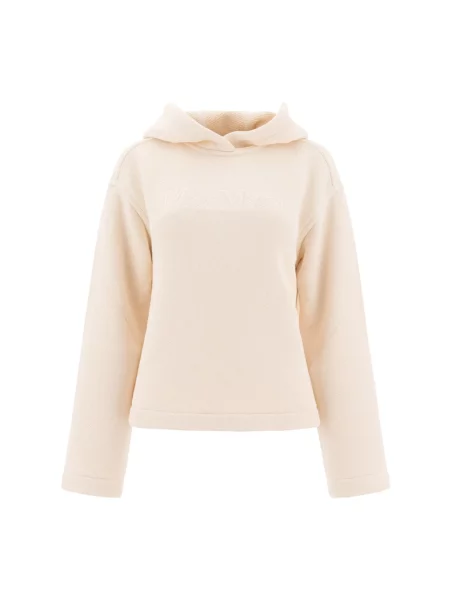 Bluza z kapturem Max Mara z kapturem beżowa