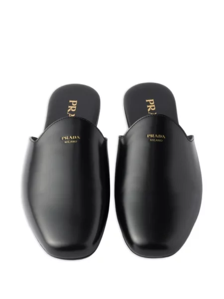 Papuci tip mules Prada din piele negru