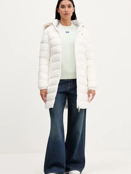 Tommy Jeans péřová bunda bílá