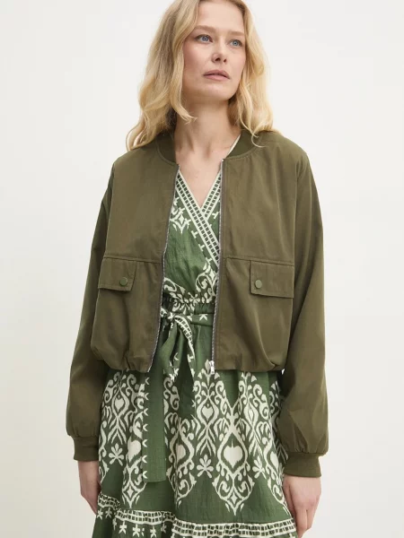 Яке бомбър Answear Lab преходен модел зелено