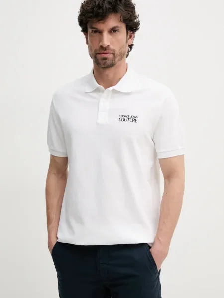 Tricou polo Versace Jeans Couture bej