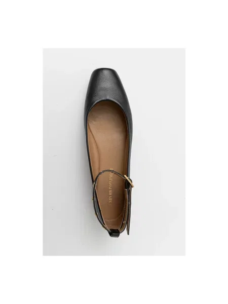 Emporio Armani baleriny skórzane czarny