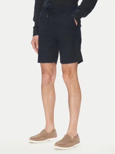BOSS Шорти от плат Tapered Fit тъмносин