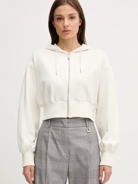 Calvin Klein Jeans bluza z kapturem gładka beżowy