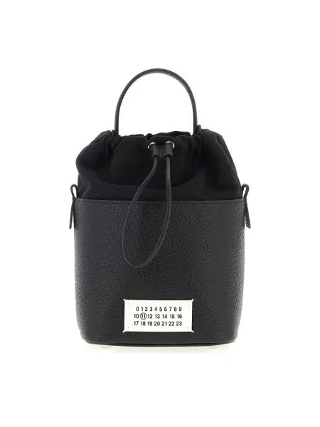 Lniany kapelusz Maison Margiela retro wiązany czarny