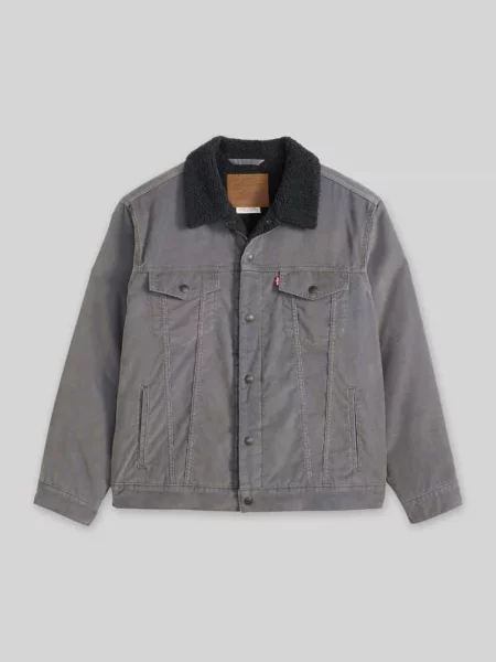 Krój relaxed fit kurtka jeansowa z mieszanka bawełny z kołnierzem typu teddy Levi's