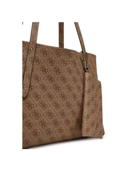 GUESS Shopper torba Brenton / svijetlosmeđa smeđa