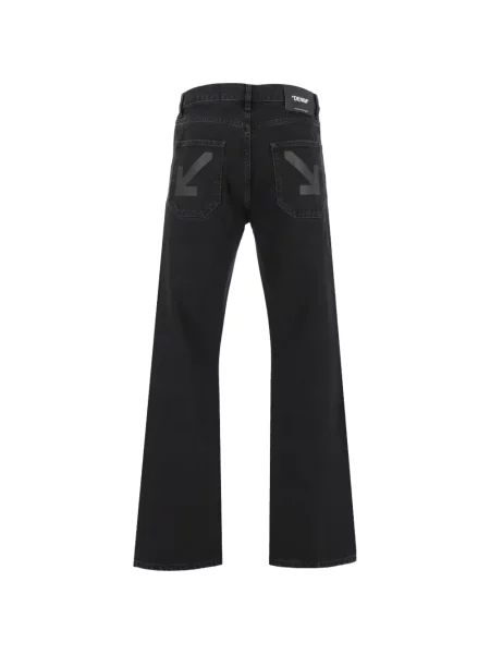Blugi Off-white cu imagine alb