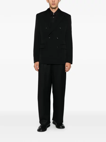Geacă Comme Des Garcons Homme Plus cu două rânduri de nasturi negru