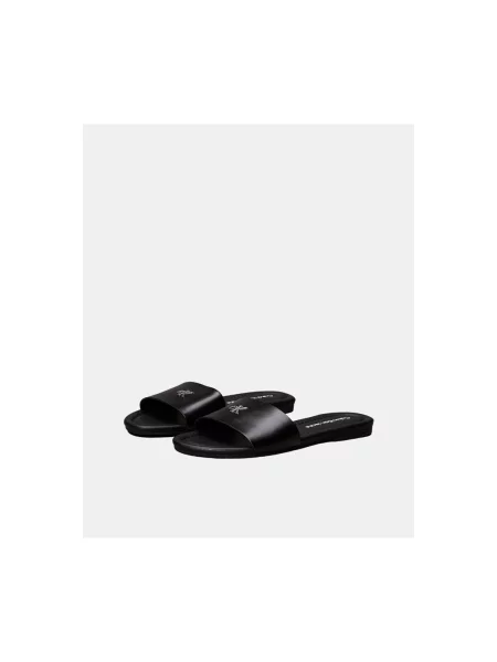 Calvin Klein Jeans Natikače Flat Sandal Slide Mg crna