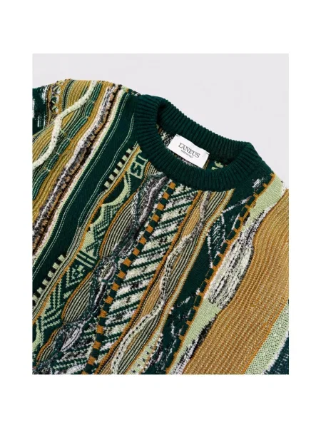 Sweter Laneus żakardowy zielony
