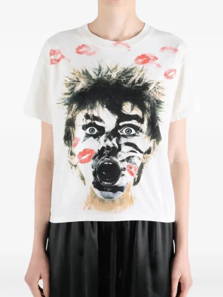 Tricou Hellstar cu imagine alb