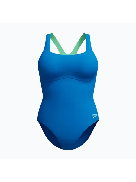Női egyrészes úszódressz Speedo Flex Band úszómelltartóval lagúna kék. Méret: 32 kék