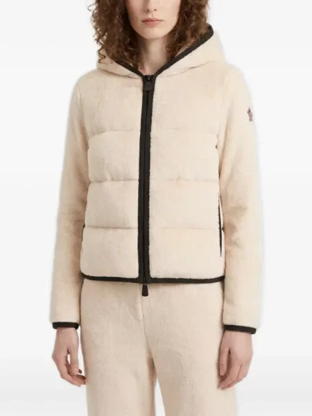 Geacă Moncler Grenoble din fleece cu glugă