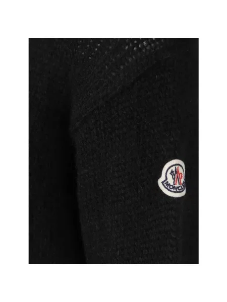 Sweter z golfem Moncler wełniany czarny