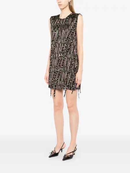 Rochie mini Jnby cu imagine cu imprimeu geometric maro