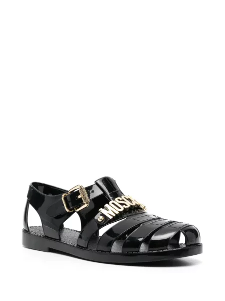 Sandale Moschino cu autograf negru